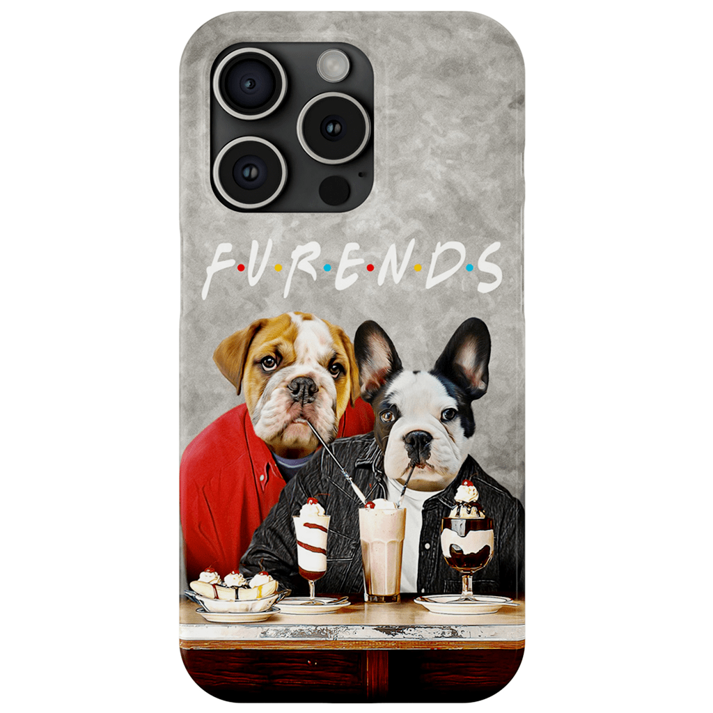 &#39;Furends&#39; Funda personalizada para teléfono con 2 mascotas