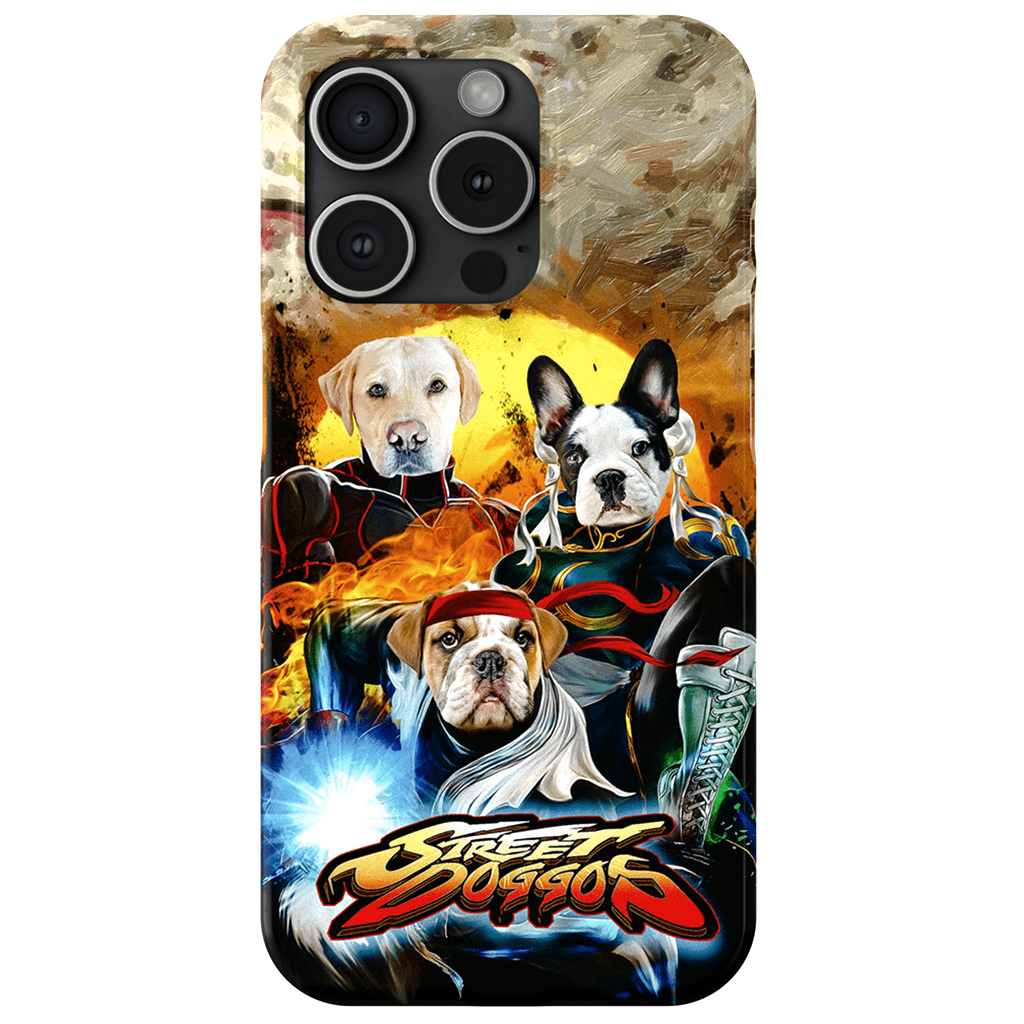 &#39;Street Doggos&#39; Funda personalizada para teléfono con 3 mascotas