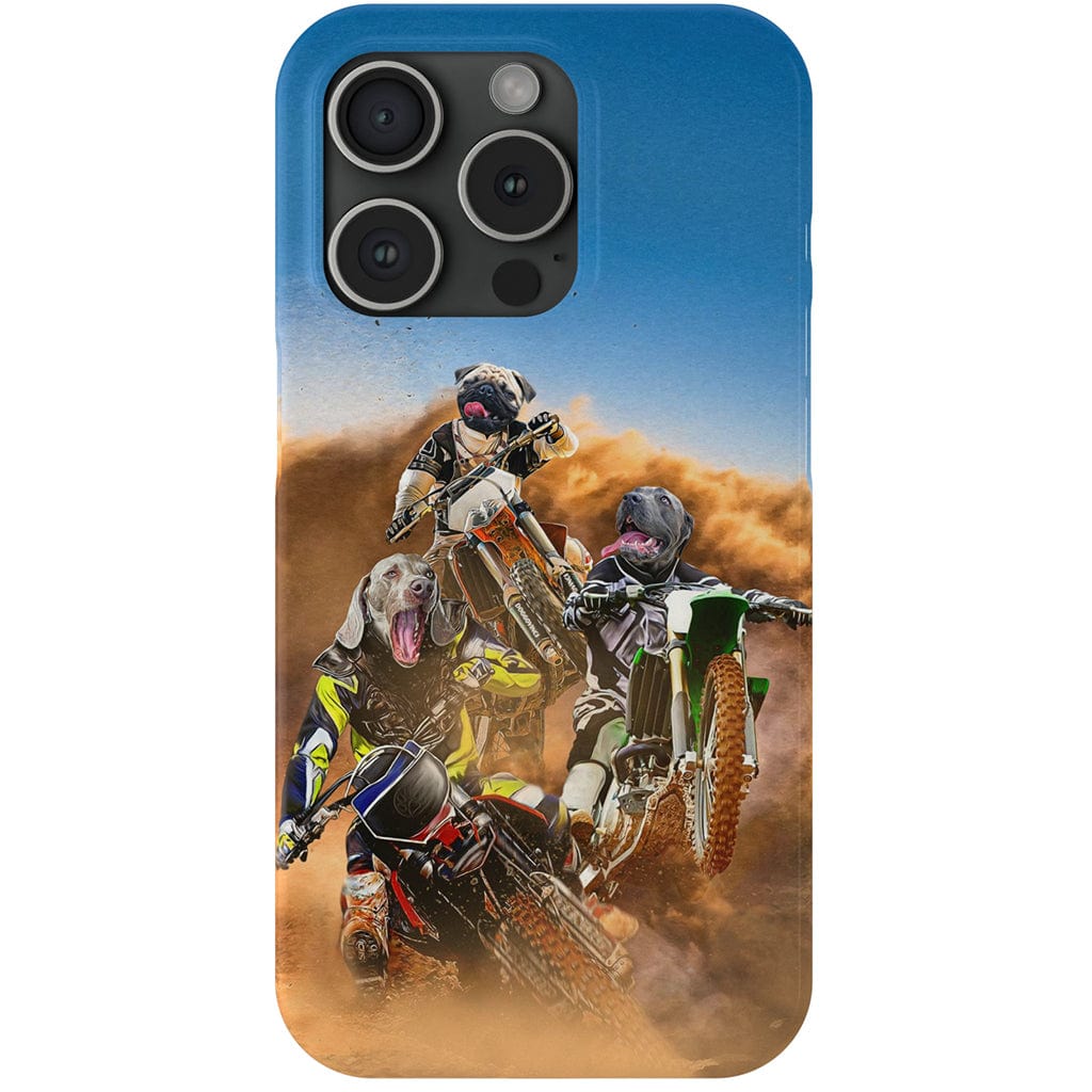 &#39;The Motocross Riders&#39; Personalized 3 Pet Phone Case