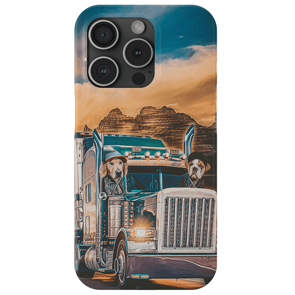 &#39;The Truckers&#39; Personalized 2 Pet Phone Case