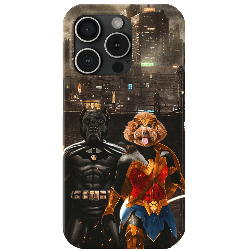 &#39;Superdog &amp; Wonder Doggette&#39; Personalized 2 Pet Phone Case