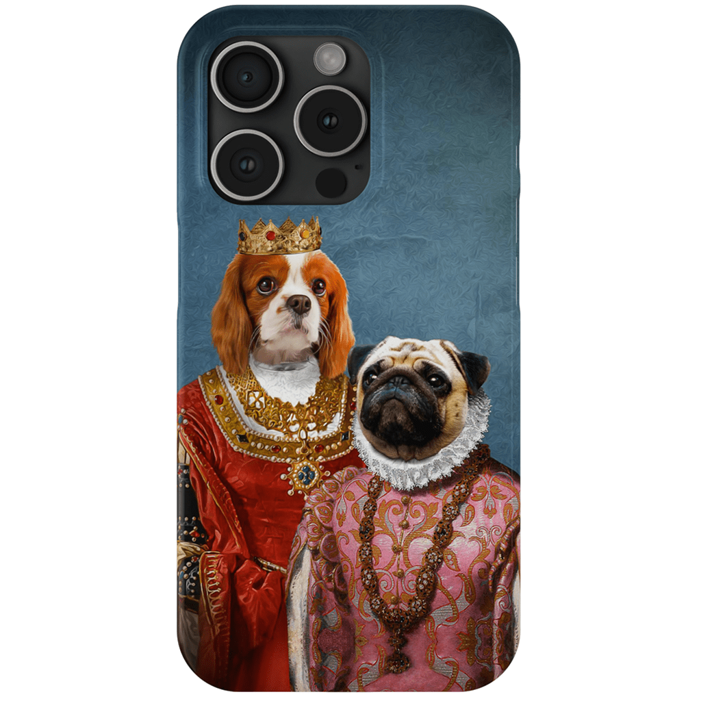 Funda personalizada para teléfono con 2 mascotas &#39;Reina y Archiduquesa&#39;