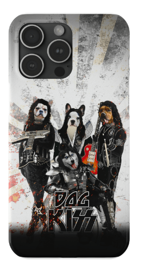 Funda personalizada para teléfono con 4 mascotas &#39;Kiss Doggos&#39;