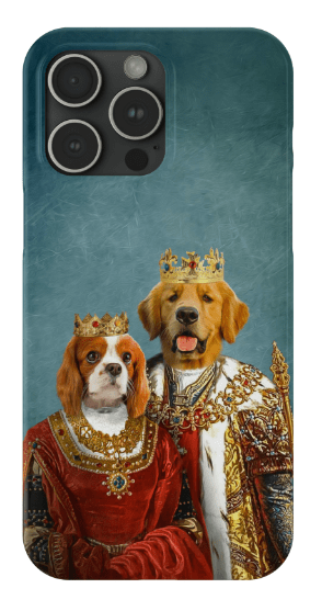 &#39;King and Queen&#39; Personalized 2 Pets Phone Case