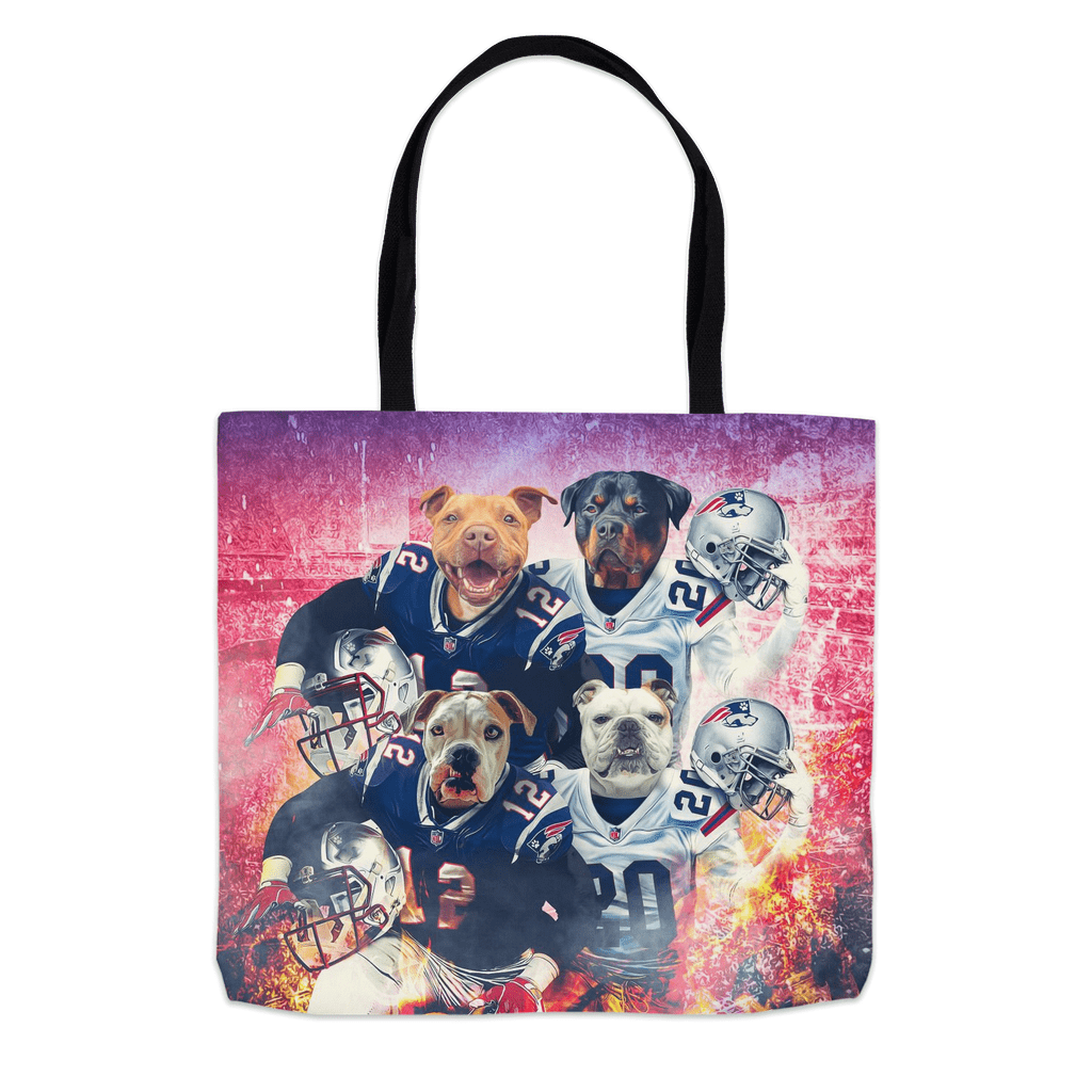 Bolsa de mano personalizada para 4 mascotas &#39;New England Doggos&#39;