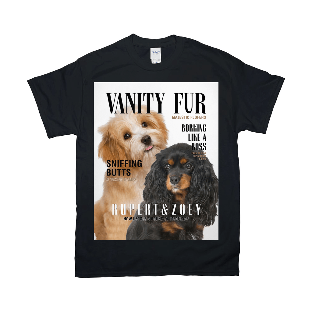 Camiseta personalizada para 2 mascotas &#39;Vanity Fur&#39;