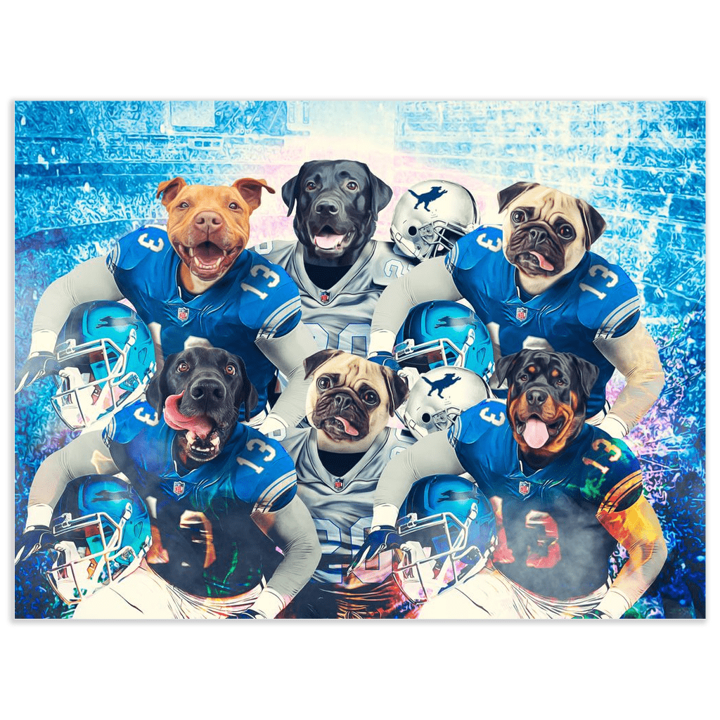 Póster personalizado para 6 mascotas &quot;Detroit Doggos&quot;