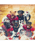 Manta personalizada para 5 mascotas 'Atlanta Doggos'