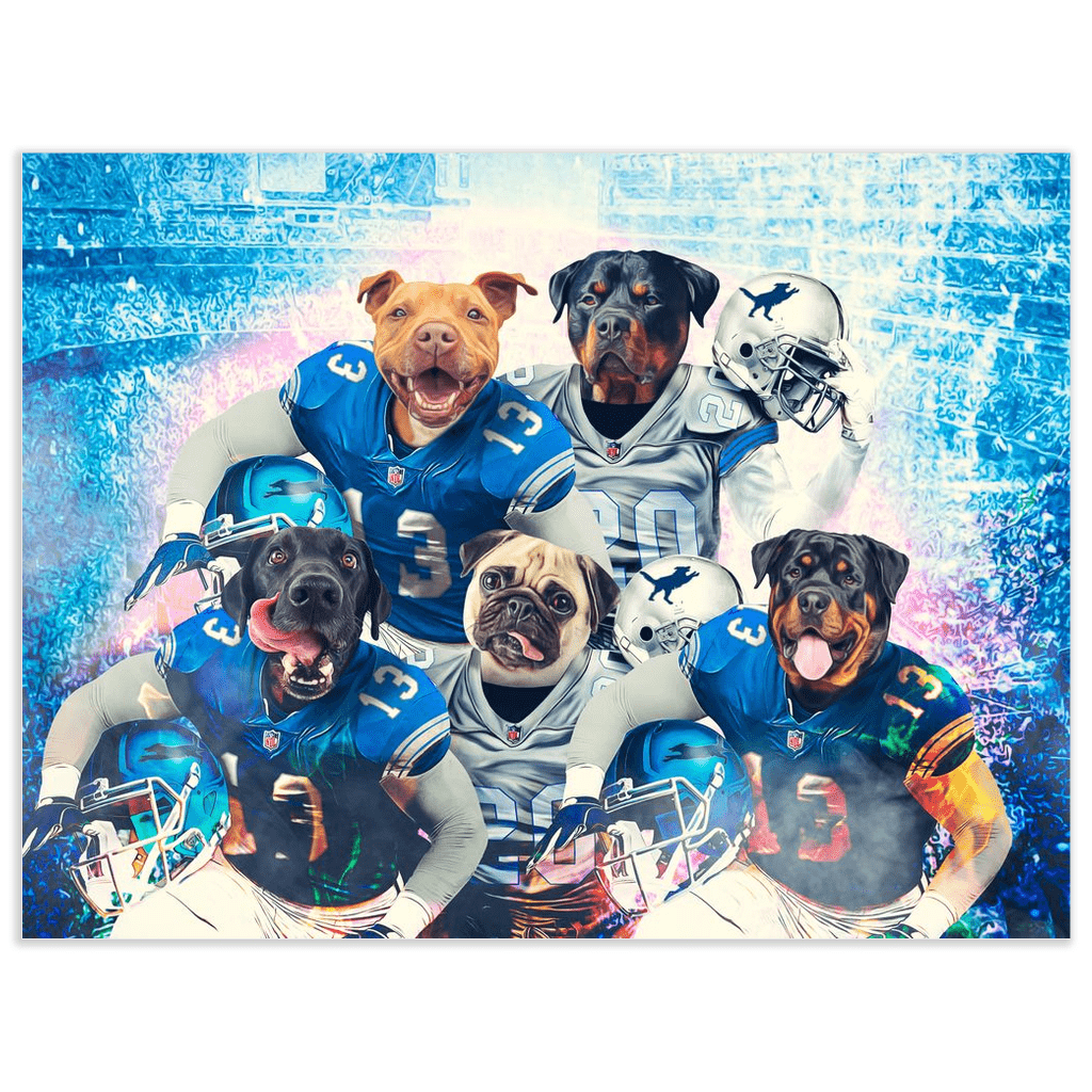 Póster personalizado de 5 mascotas &quot;Detroit Doggos&quot;