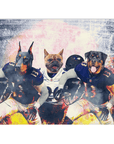 Manta personalizada para 3 mascotas 'Baltimore Doggos'