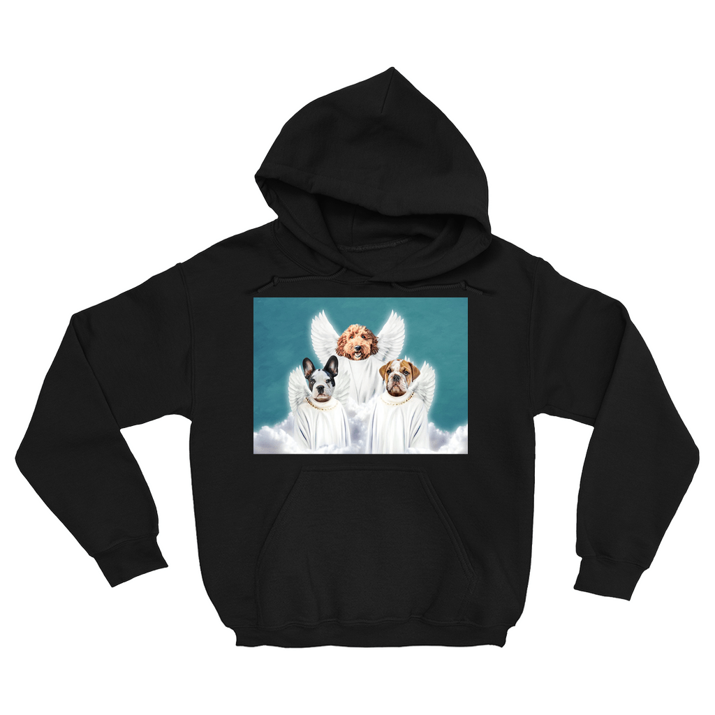 Sudadera con capucha personalizada para 3 mascotas &#39;3 Angels&#39;