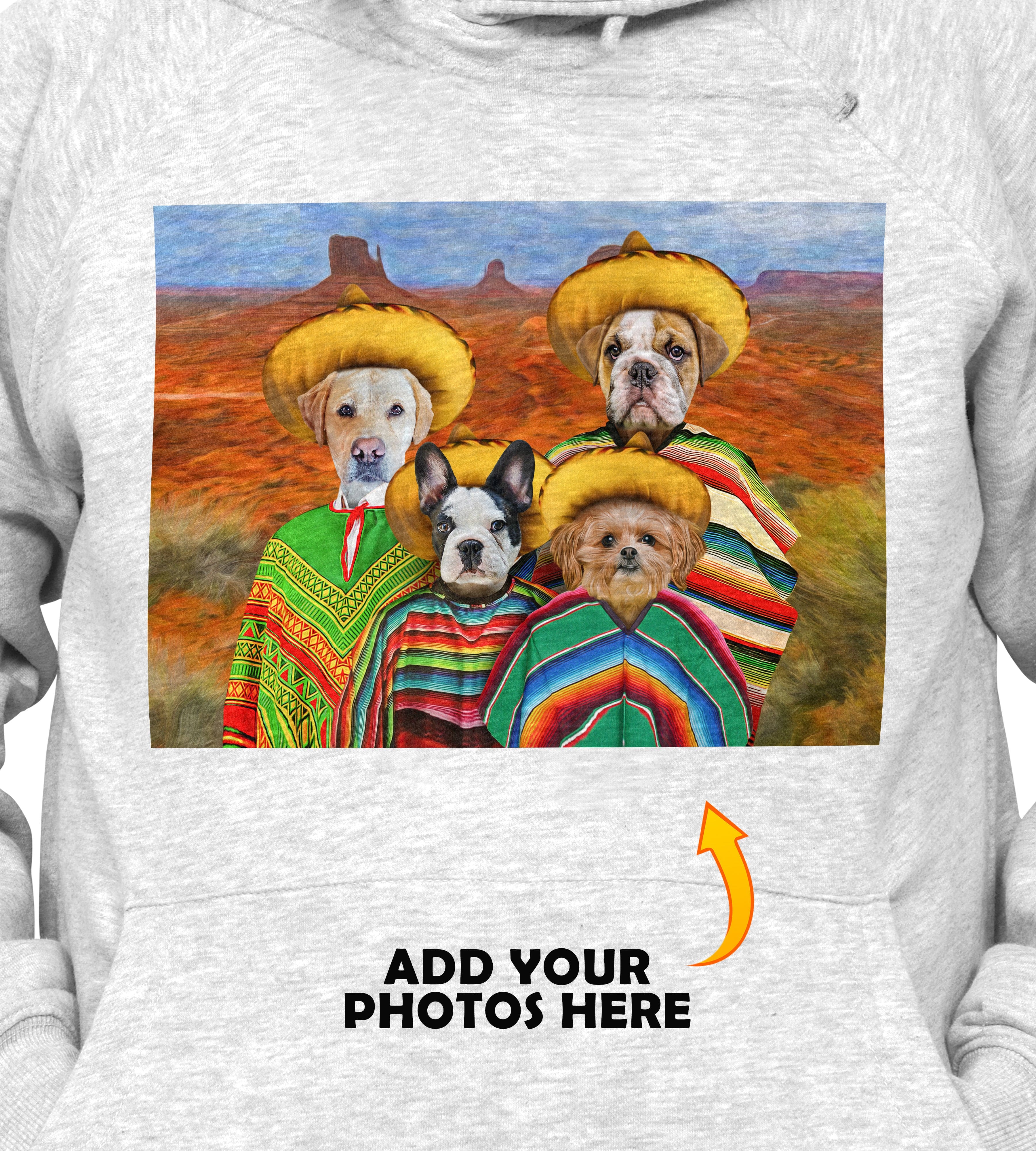 Sudadera con capucha personalizada para 4 mascotas &#39;4 Amigos&#39;