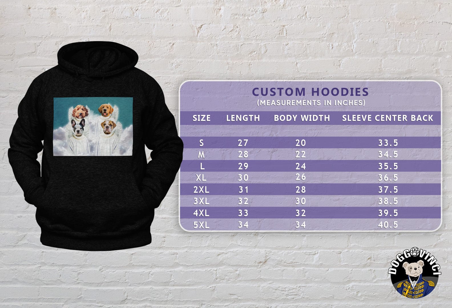 Sudadera con capucha personalizada para 4 mascotas &#39;4 Angels&#39;