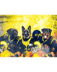 'Michigan Doggos' Personalized 3 Pet Standing Canvas