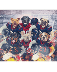 Manta personalizada para 6 mascotas "Houston Doggos"