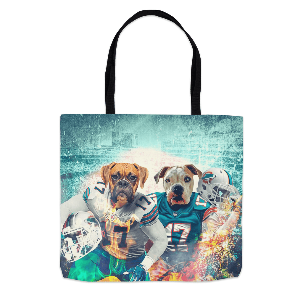 Bolsa de mano personalizada para dos mascotas &#39;Miami Doggos&#39;