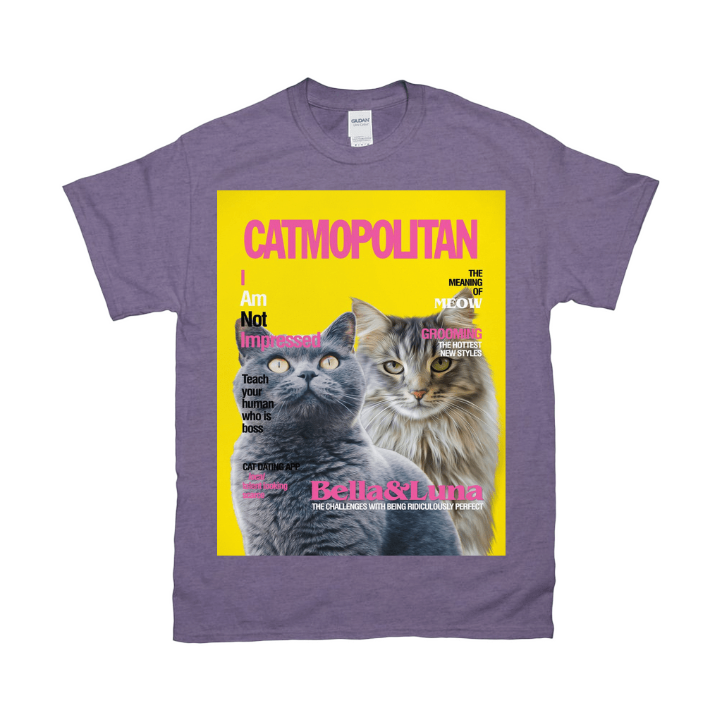 Camiseta personalizada para 2 mascotas &#39;Catmopolitan&#39;