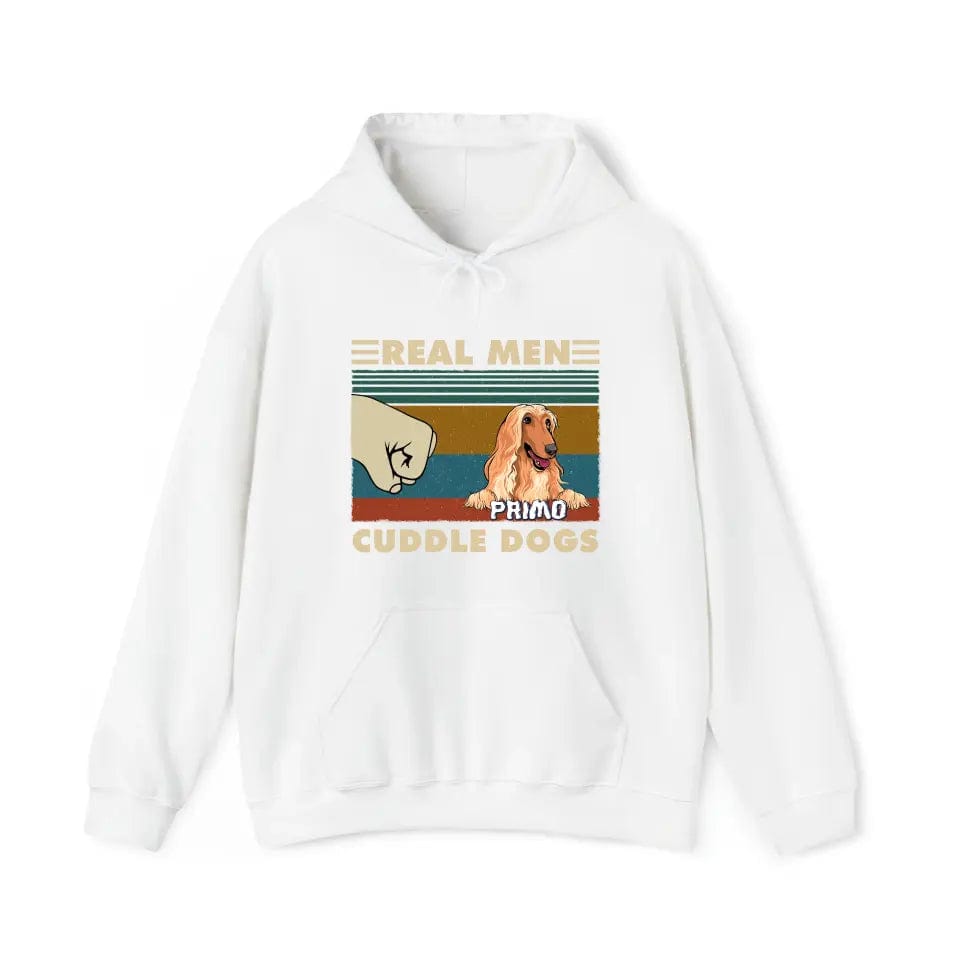 Real Men Cuddle Dogs - Sudadera con capucha