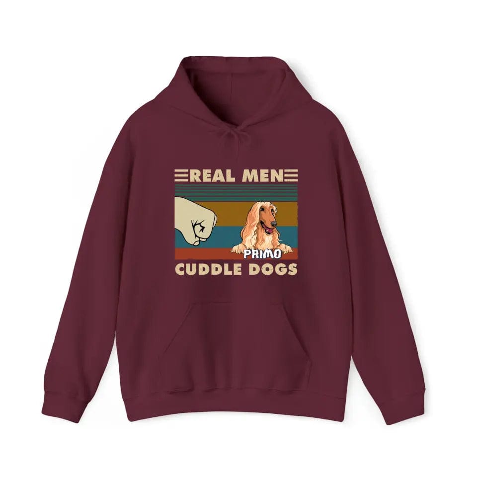 Real Men Cuddle Dogs - Sudadera con capucha