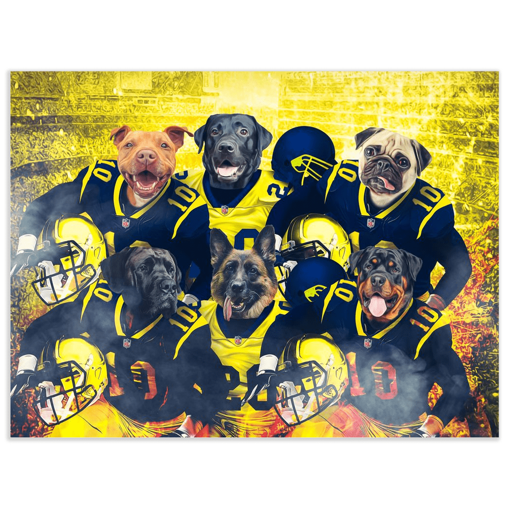 Póster Personalizado para 6 mascotas &#39;Michigan Doggos&#39;