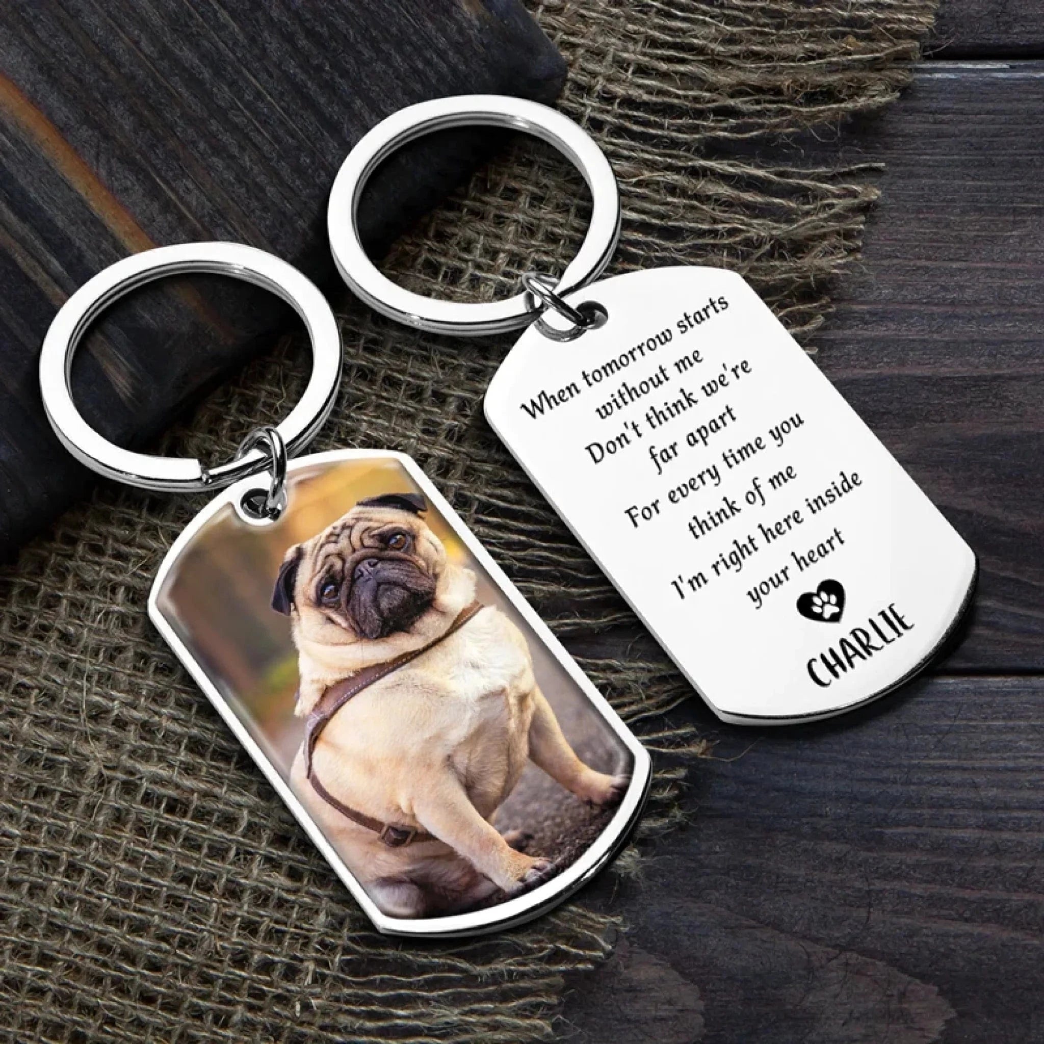 Llavero conmemorativo personalizado para mascotas