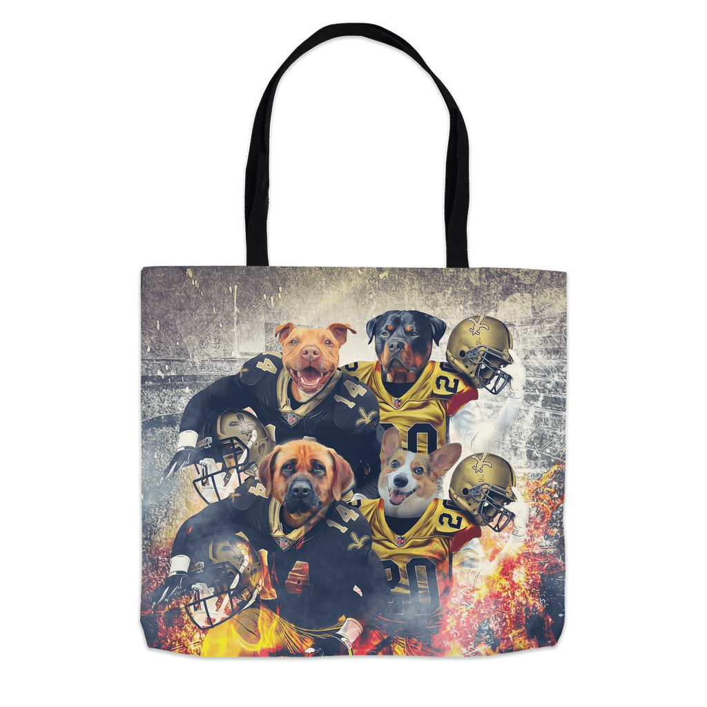 Bolsa de mano personalizada para 4 mascotas &#39;New Orleans Doggos&#39;