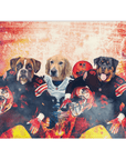 Manta personalizada para 3 mascotas "Cleveland Doggos"