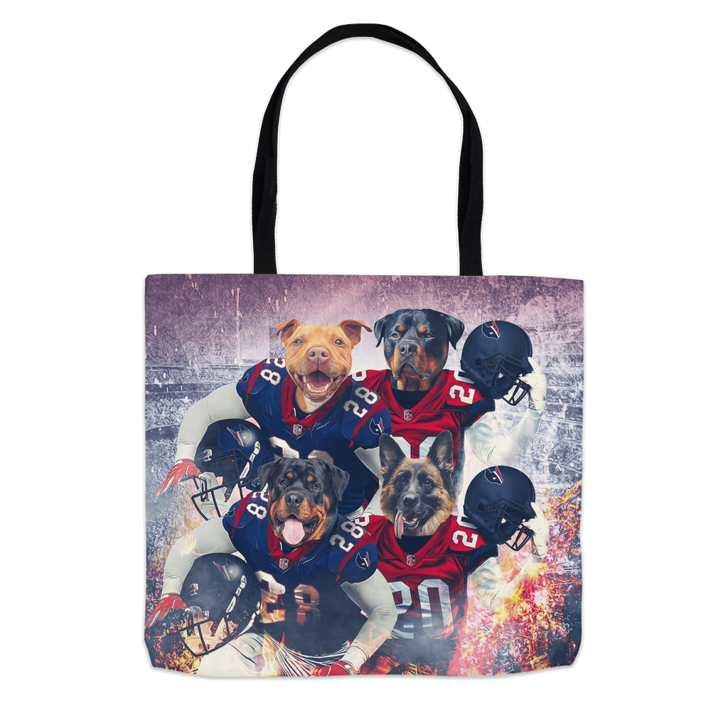 Bolsa de mano personalizada para 4 mascotas &#39;Houston Doggos&#39;