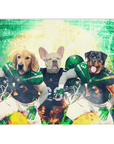 'New York Jet-Doggos' Personalized 3 Pet Blanket