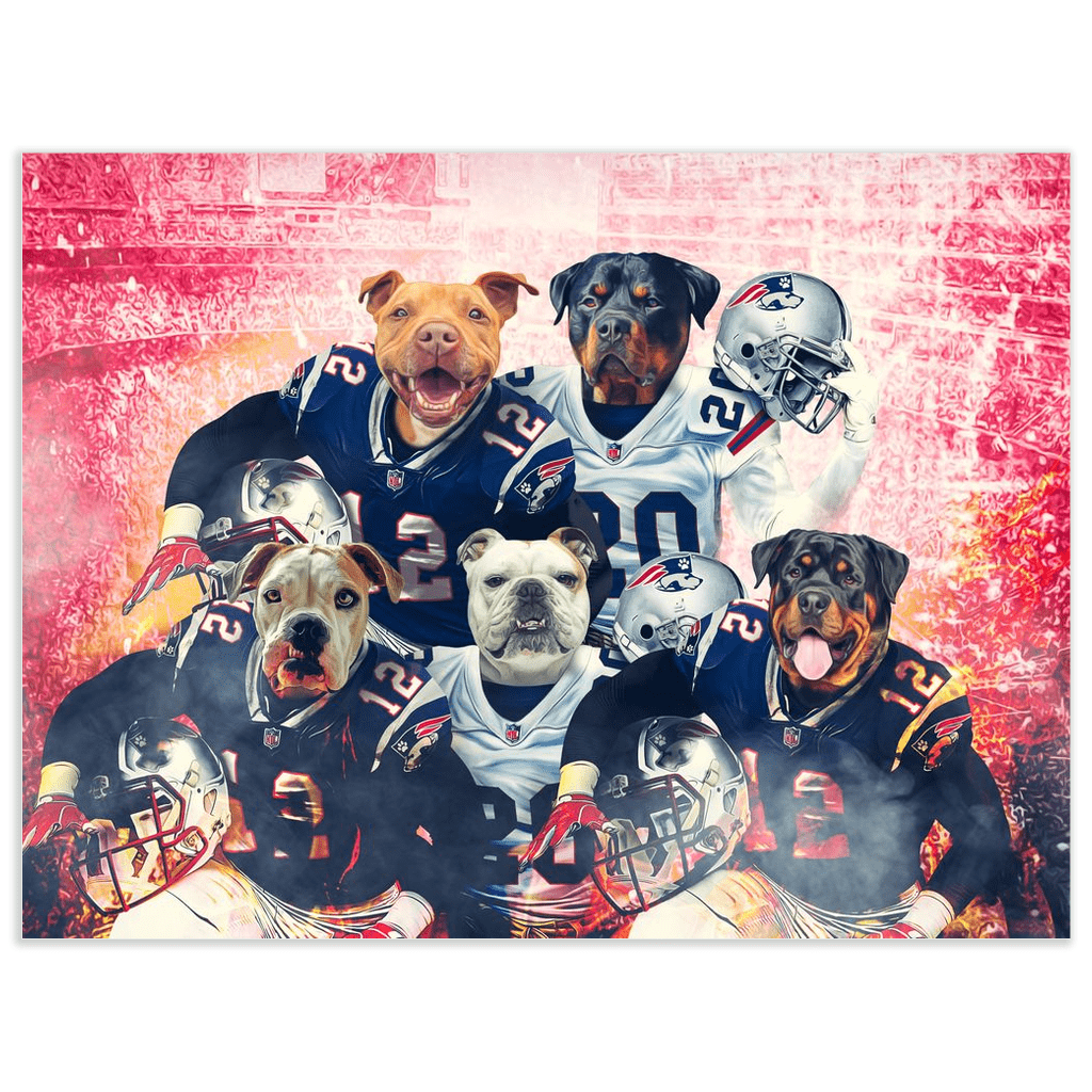 Póster Personalizado para 5 mascotas &#39;New England Doggos&#39;