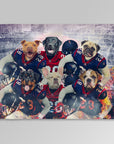 Manta personalizada para 6 mascotas "Houston Doggos"