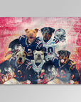 Manta personalizada para cinco mascotas 'New England Doggos'