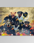 'Pittsburgh Doggos' Personalized 5 Pet Blanket