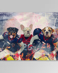 Manta personalizada para 3 mascotas "Houston Doggos"