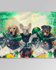 Manta personalizada para 3 mascotas 'New York Jet-Doggos'