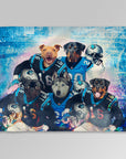 'Carolina Doggos' Personalized 5 Pet Blanket