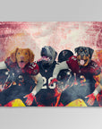 Manta personalizada para 3 mascotas 'Atlanta Doggos'