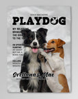 Manta personalizada para 2 mascotas 'Playdog'