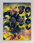 'Michigan Doggos' Personalized 4 Pet Blanket