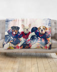 'Houston Doggos' Personalized 3 Pet Blanket