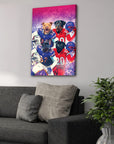 'Buffalo Doggos' Personalized 4 Pet Canvas