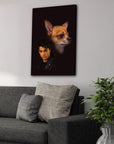 'Majestic Dark Pose' Personalized Pet/Human Canvas