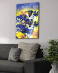 'Los Angeles Doggos' Personalized 4 Pet Canvas