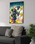 'Green Bay Doggos' Personalized 4 Pet Canvas