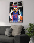 'Dogtroit Pistons' Personalized Pet Canvas