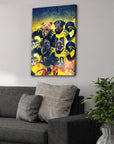 'Michigan Doggos' Personalized 4 Pet Canvas