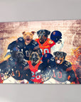 'Chicago Doggos' Personalized 5 Pet Canvas