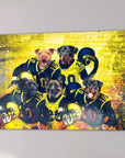 'Michigan Doggos' Personalized 5 Pet Canvas