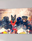 'Chicago Doggos' Personalized 3 Pet Canvas