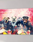 'New England Doggos' Personalized 3 Pet Canvas